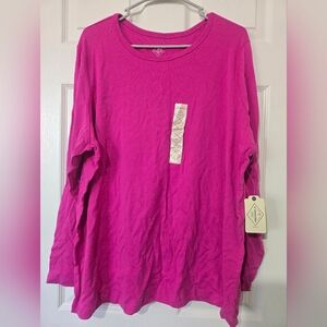 Womans 3X Pink Long Sleeve Shirt NWT